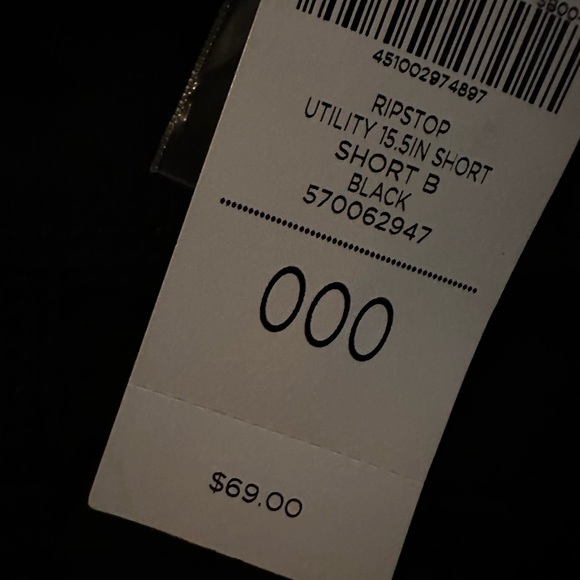 Chico’s ripstop 15.5” black shorts  size 000 (XS) NWT - Picture 2 of 4